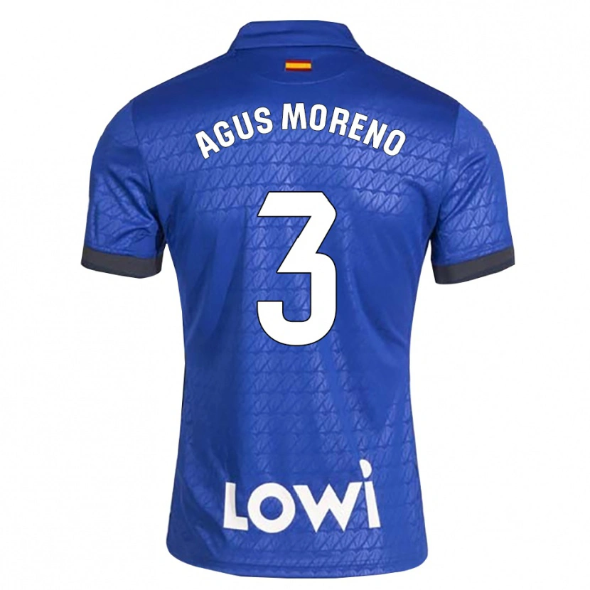 Danxen Dames Agus Moreno #3 Blauw Wit Zwart Thuisshirt Thuistenue 2026/27 T-Shirt