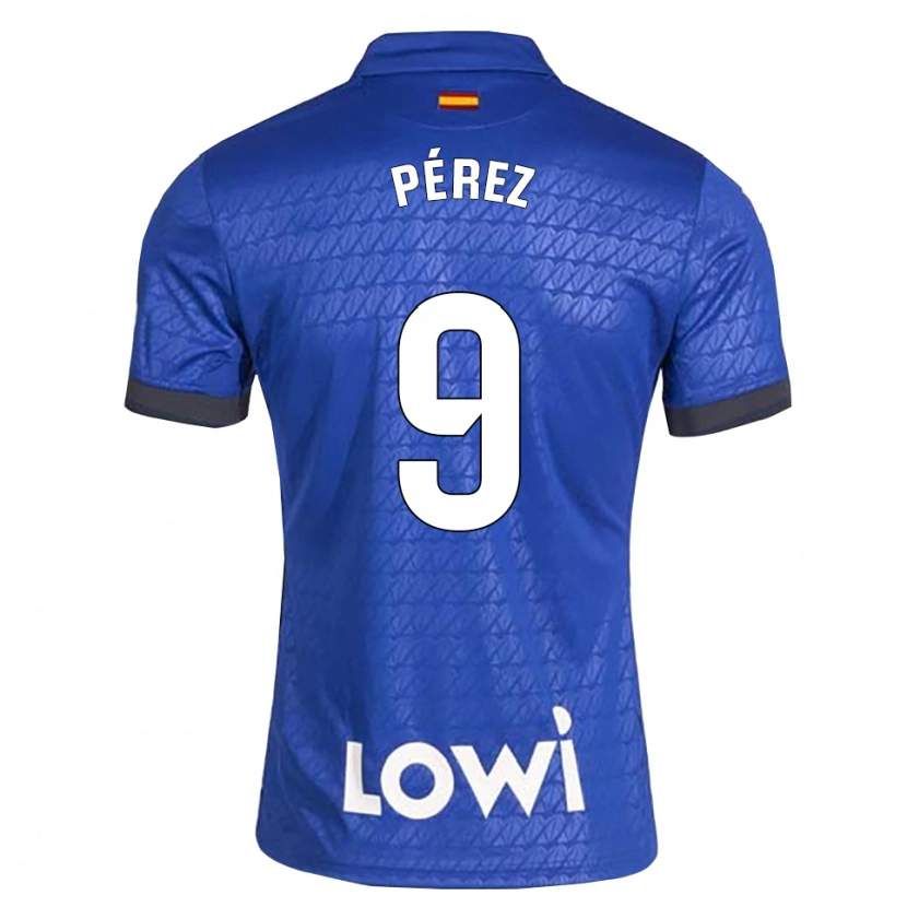 Danxen Dames Joselu Pérez #9 Blauw Wit Zwart Thuisshirt Thuistenue 2026/27 T-Shirt