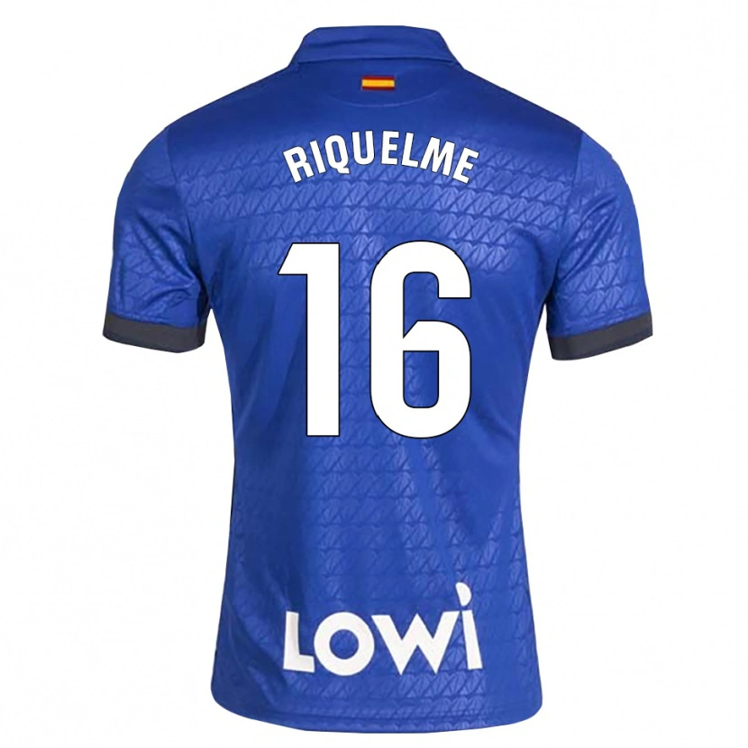 Danxen Dames Adrián Riquelme #16 Blauw Wit Zwart Thuisshirt Thuistenue 2026/27 T-Shirt