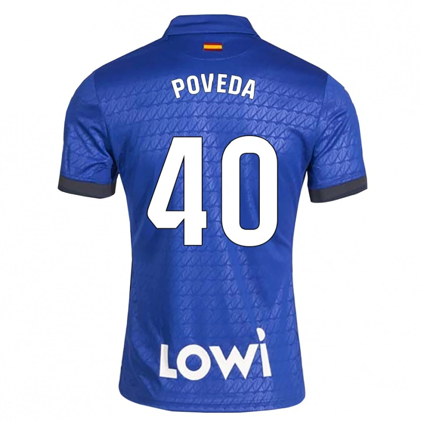 Danxen Dames Pedro Poveda #40 Blauw Wit Zwart Thuisshirt Thuistenue 2026/27 T-Shirt