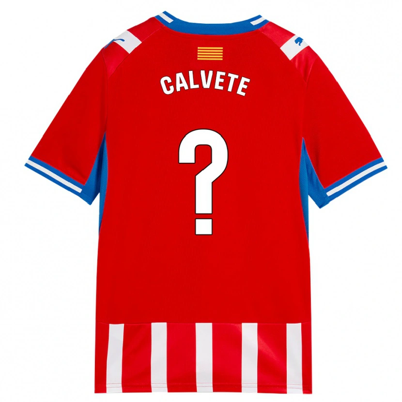 Danxen Dames Pablo Calvete #0 Rood Wit Hemelsblauw Thuisshirt Thuistenue 2026/27 T-Shirt