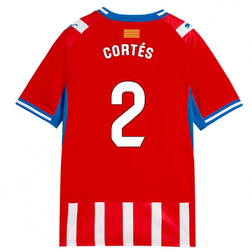 Danxen Dames Sergio Cortés #2 Rood Wit Hemelsblauw Thuisshirt Thuistenue 2026/27 T-Shirt