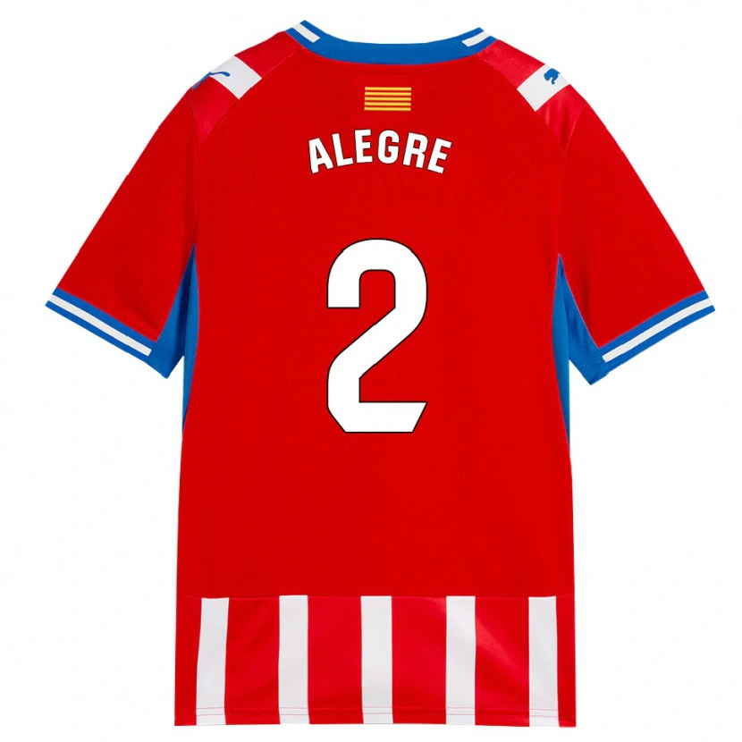 Danxen Dames Marc Alegre #2 Rood Wit Hemelsblauw Thuisshirt Thuistenue 2026/27 T-Shirt