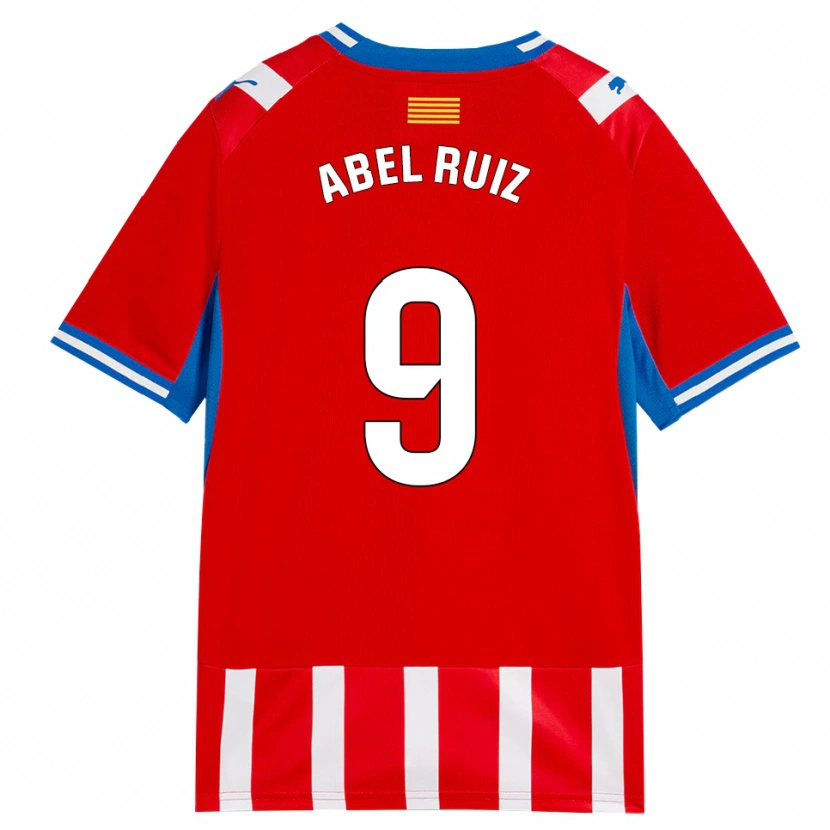 Danxen Dames Abel Ruiz #9 Rood Wit Hemelsblauw Thuisshirt Thuistenue 2026/27 T-Shirt
