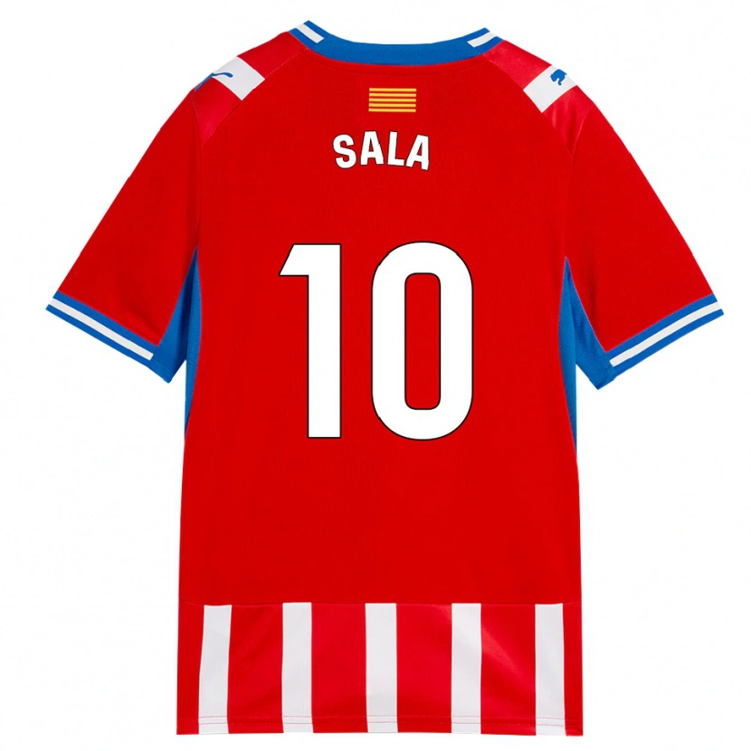 Danxen Dames Georgina Sala #10 Rood Wit Hemelsblauw Thuisshirt Thuistenue 2026/27 T-Shirt