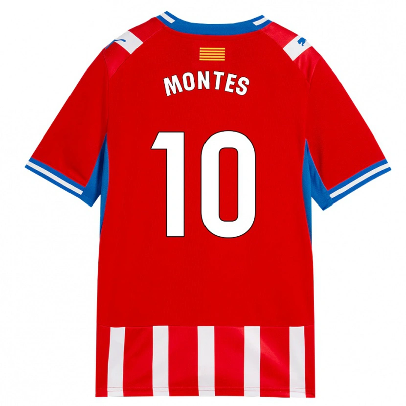 Danxen Dames Luis Montes #10 Rood Wit Hemelsblauw Thuisshirt Thuistenue 2026/27 T-Shirt