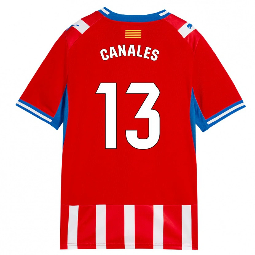 Danxen Dames Juanvi Canales #13 Rood Wit Hemelsblauw Thuisshirt Thuistenue 2026/27 T-Shirt