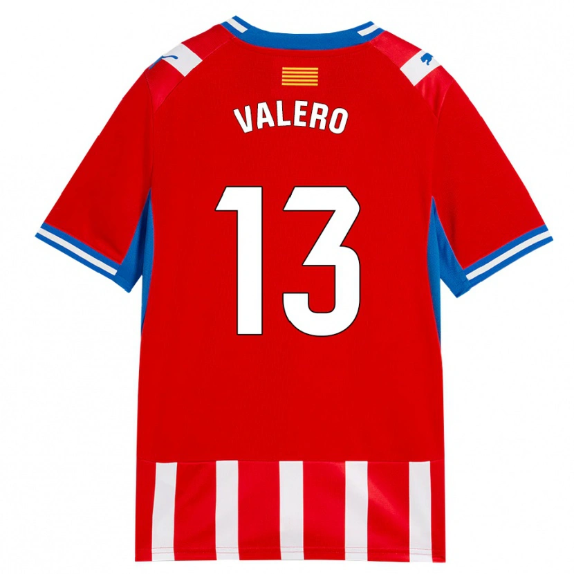 Danxen Dames Eliana Valero #13 Rood Wit Hemelsblauw Thuisshirt Thuistenue 2026/27 T-Shirt