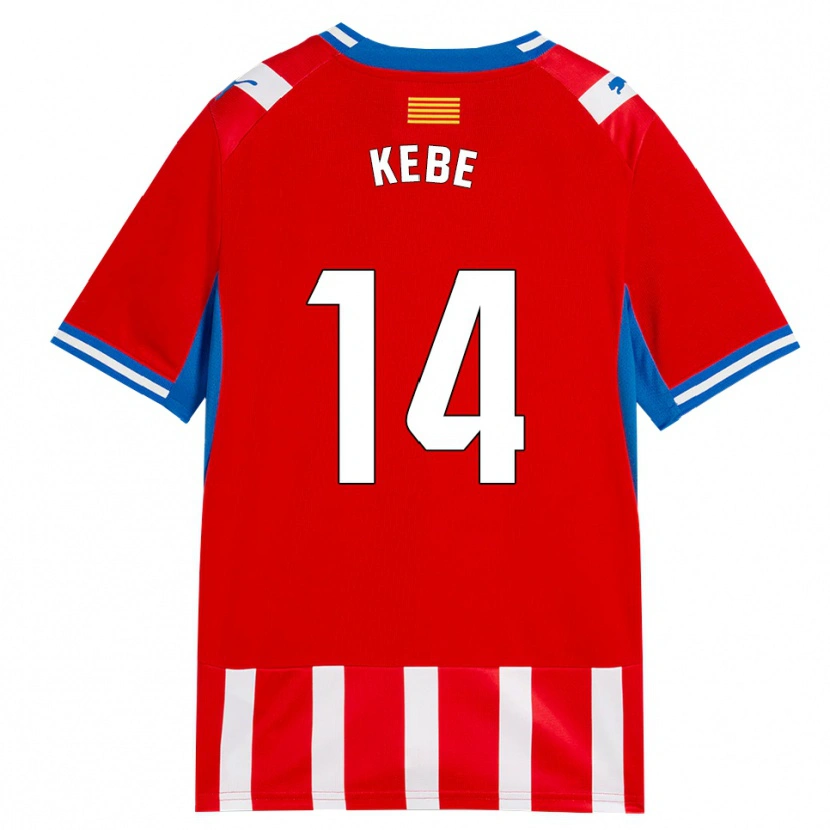 Danxen Dames Moussa Kébé #14 Rood Wit Hemelsblauw Thuisshirt Thuistenue 2026/27 T-Shirt