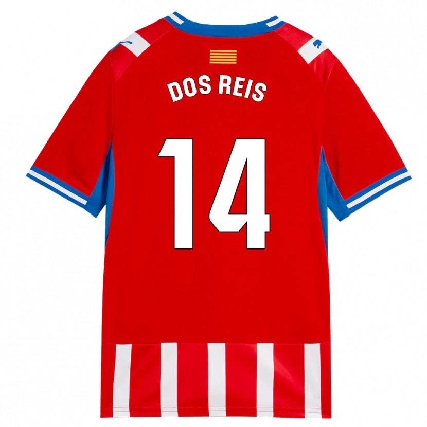 Danxen Dames Leo Dos Reis #14 Rood Wit Hemelsblauw Thuisshirt Thuistenue 2026/27 T-Shirt