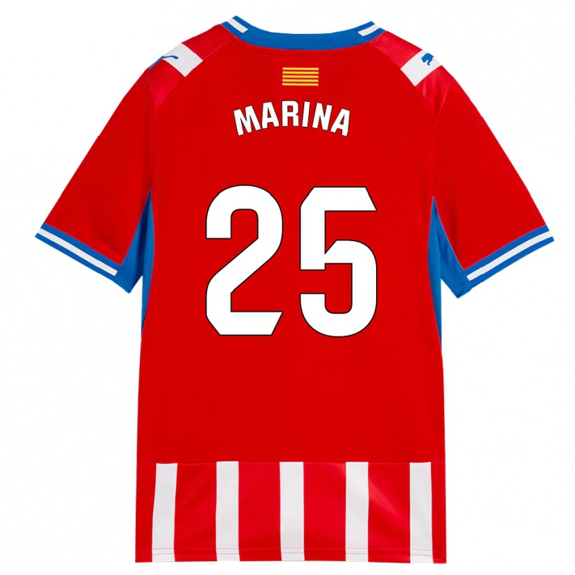 Danxen Dames Sergi Marina #25 Rood Wit Hemelsblauw Thuisshirt Thuistenue 2026/27 T-Shirt