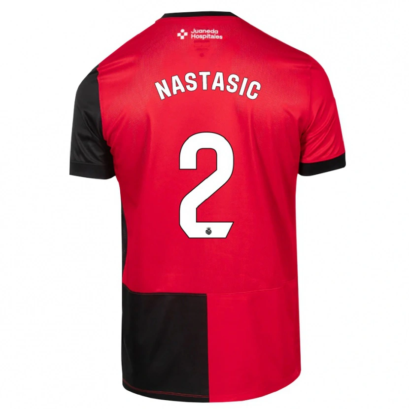 Danxen Dames Matija Nastasic #2 Zwart Rood Wit Thuisshirt Thuistenue 2026/27 T-Shirt