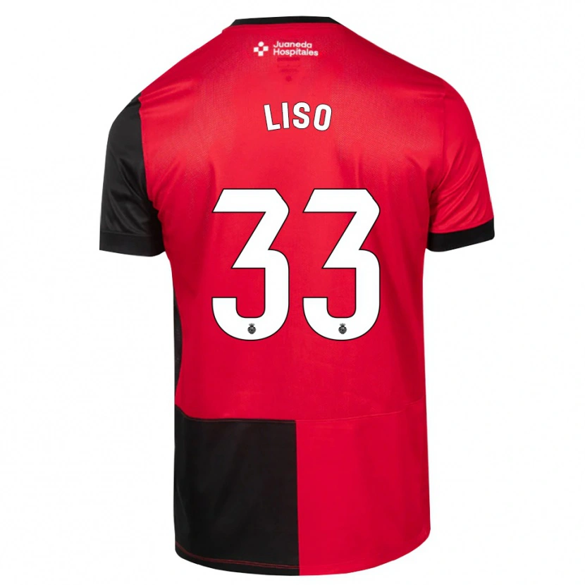 Danxen Dames Adrián Liso #33 Zwart Rood Wit Thuisshirt Thuistenue 2026/27 T-Shirt