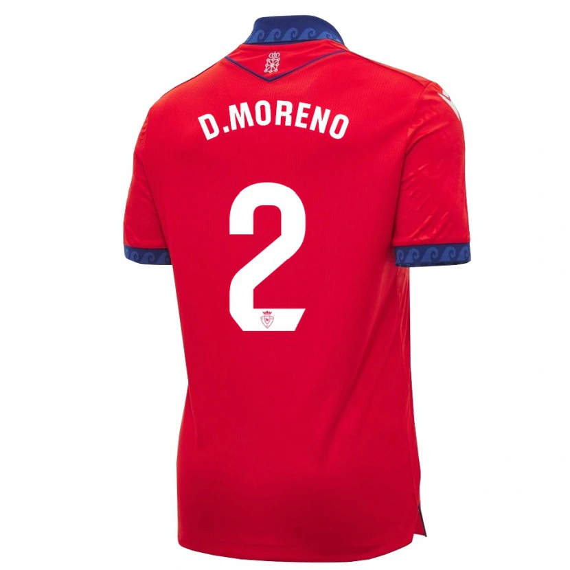 Danxen Dames Diego Moreno #2 Rood Marineblauw Wit Thuisshirt Thuistenue 2026/27 T-Shirt