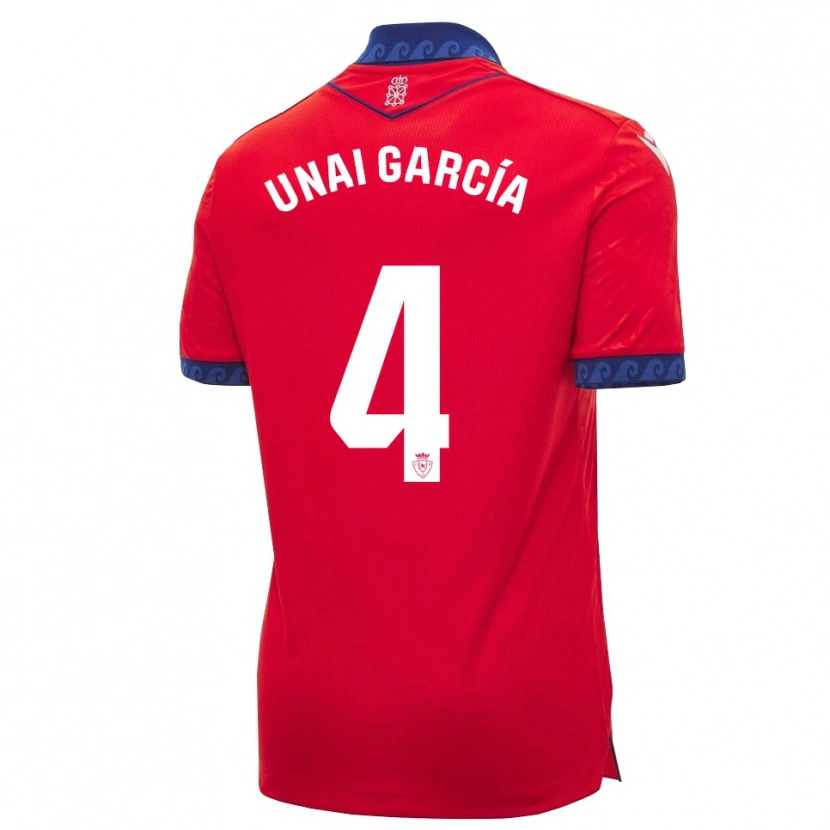 Danxen Dames Unai García #4 Rood Marineblauw Wit Thuisshirt Thuistenue 2026/27 T-Shirt