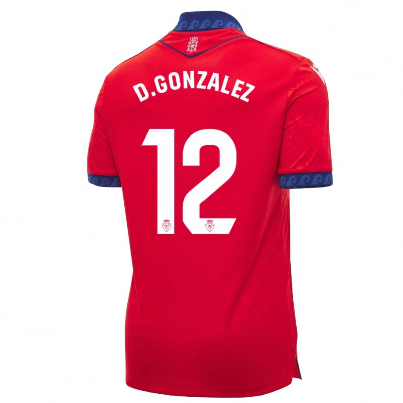 Danxen Dames Dani González #12 Rood Marineblauw Wit Thuisshirt Thuistenue 2026/27 T-Shirt