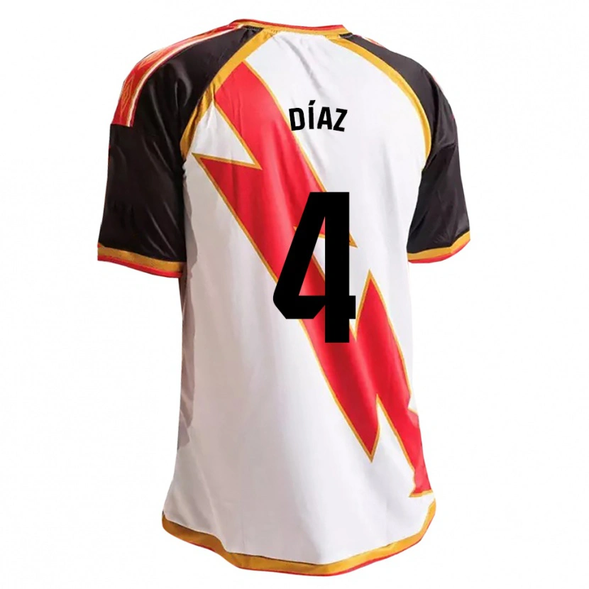 Danxen Dames Pedro Díaz #4 Zwart Rood Wit Goud Thuisshirt Thuistenue 2026/27 T-Shirt