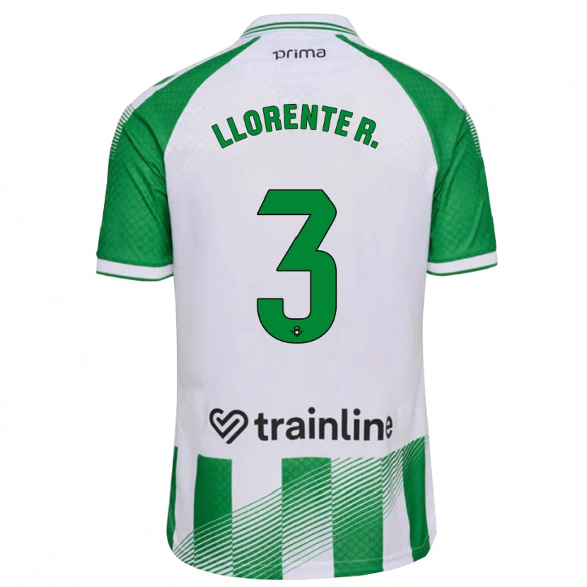 Danxen Dames Diego Llorente #3 Lichtgroen Zwart Wit Thuisshirt Thuistenue 2026/27 T-Shirt