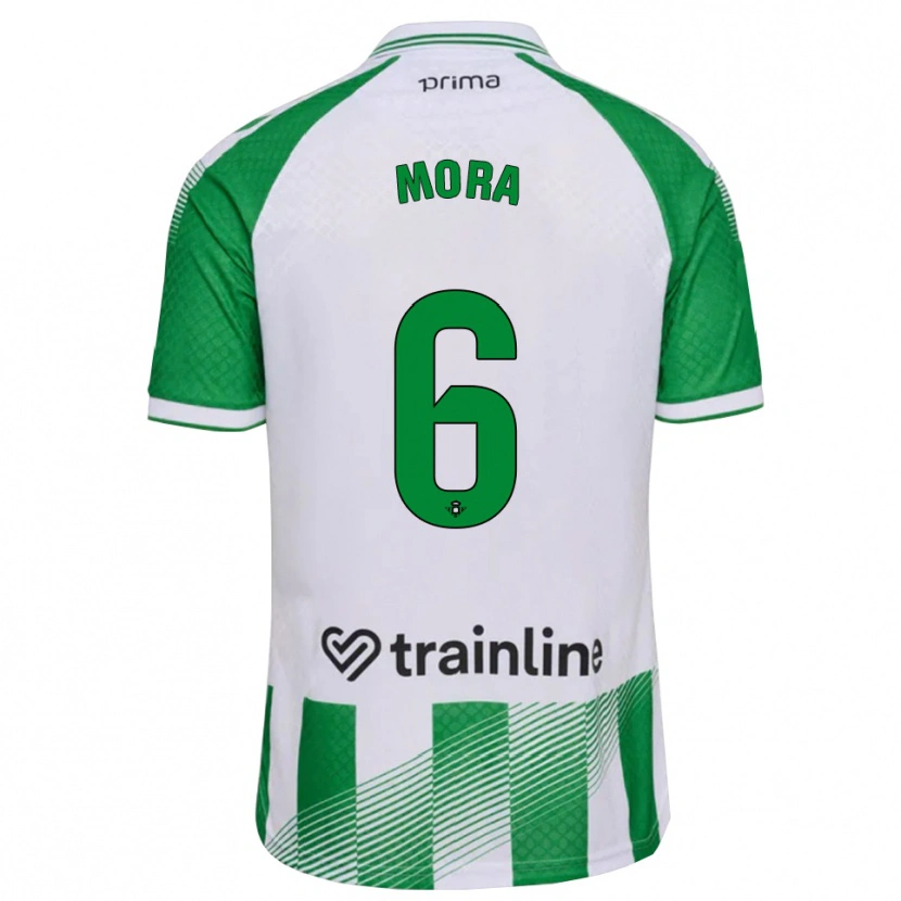 Danxen Dames Marcos Mora #6 Lichtgroen Zwart Wit Thuisshirt Thuistenue 2026/27 T-Shirt