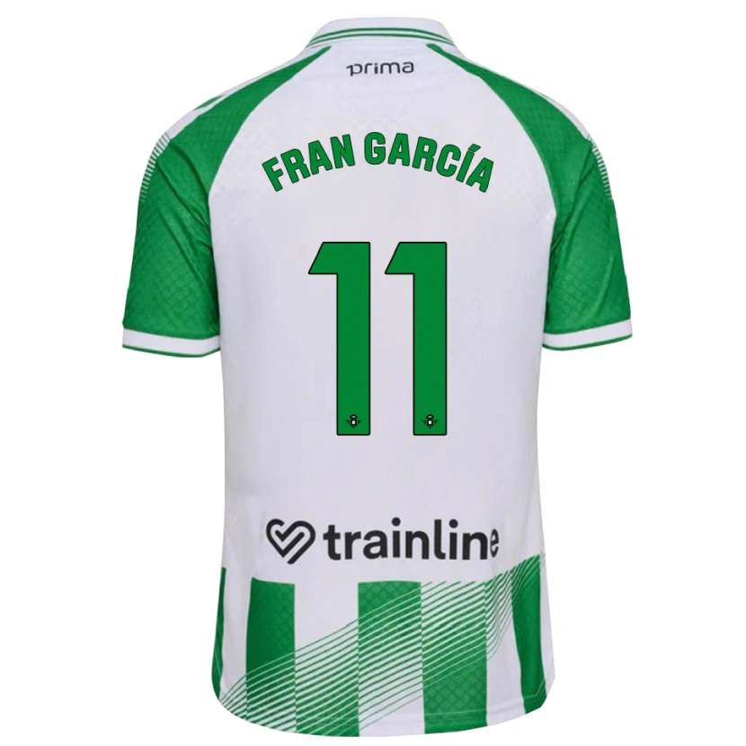 Danxen Dames Fran García #11 Lichtgroen Zwart Wit Thuisshirt Thuistenue 2026/27 T-Shirt