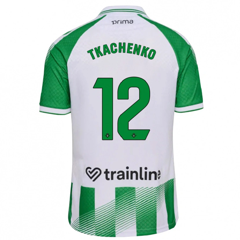 Danxen Dames Fedir Tkachenko #12 Lichtgroen Zwart Wit Thuisshirt Thuistenue 2026/27 T-Shirt