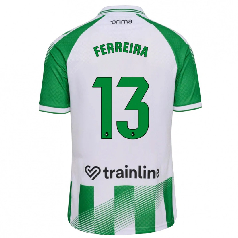 Danxen Dames Kilian Ferreira #13 Lichtgroen Zwart Wit Thuisshirt Thuistenue 2026/27 T-Shirt