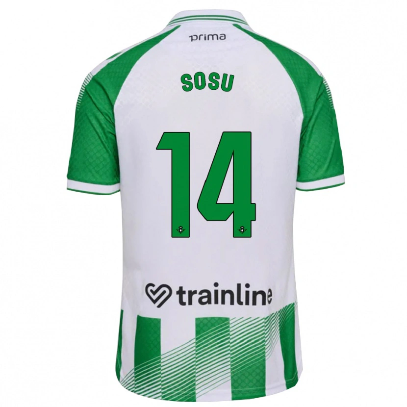 Danxen Dames Kwame Sosu #14 Lichtgroen Zwart Wit Thuisshirt Thuistenue 2026/27 T-Shirt