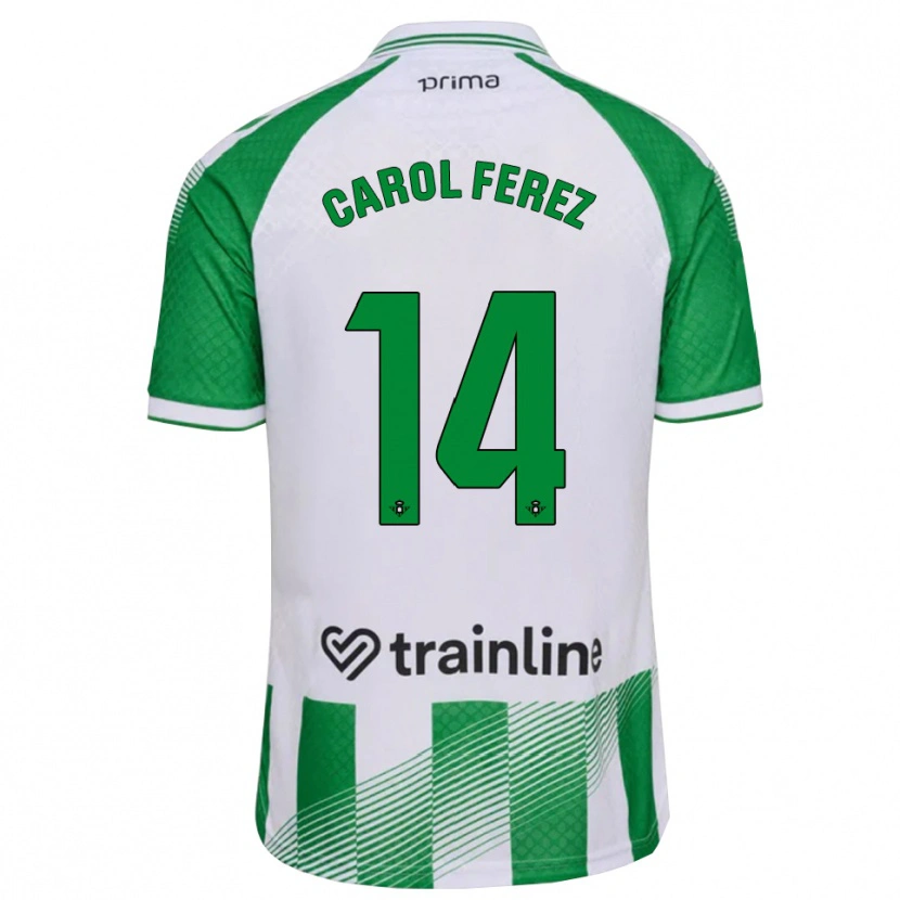 Danxen Dames Carolina Férez Méndez #14 Lichtgroen Zwart Wit Thuisshirt Thuistenue 2026/27 T-Shirt