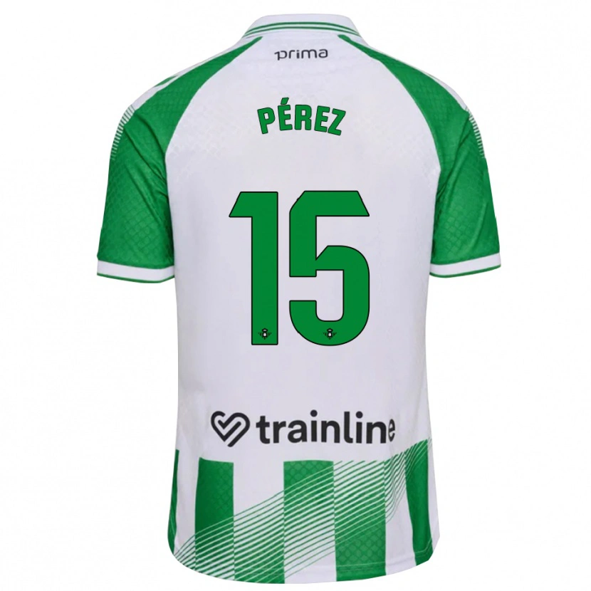 Danxen Dames Álex Pérez #15 Lichtgroen Zwart Wit Thuisshirt Thuistenue 2026/27 T-Shirt