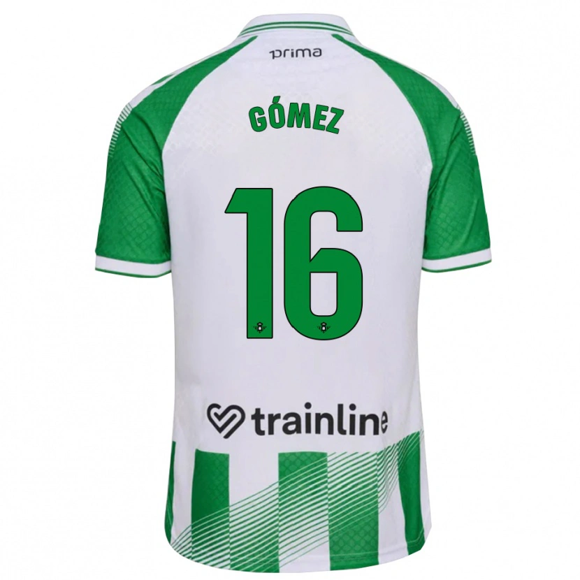 Danxen Dames Valentín Gómez #16 Lichtgroen Zwart Wit Thuisshirt Thuistenue 2026/27 T-Shirt