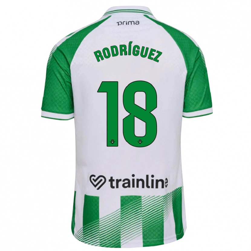 Danxen Dames Juan Rodríguez #18 Lichtgroen Zwart Wit Thuisshirt Thuistenue 2026/27 T-Shirt