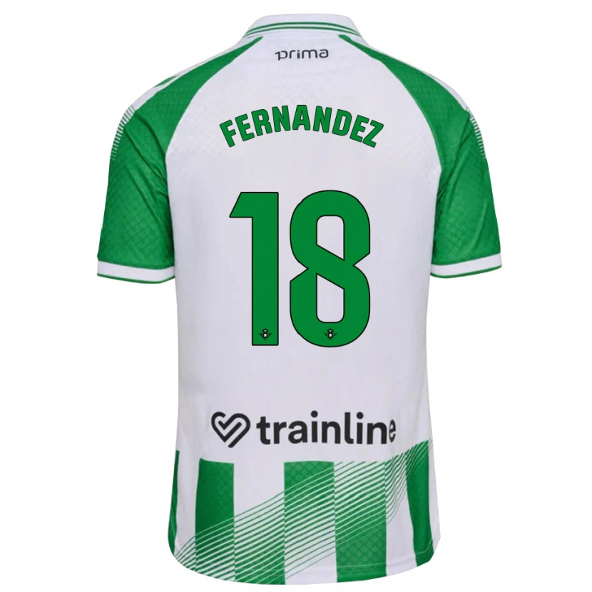 Danxen Dames Nicolás Fernández #18 Lichtgroen Zwart Wit Thuisshirt Thuistenue 2026/27 T-Shirt