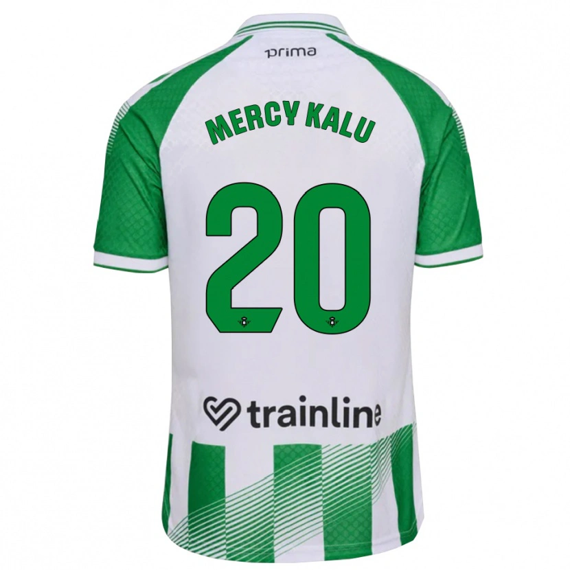 Danxen Dames Chinyere Mercy Kalu #20 Lichtgroen Zwart Wit Thuisshirt Thuistenue 2026/27 T-Shirt