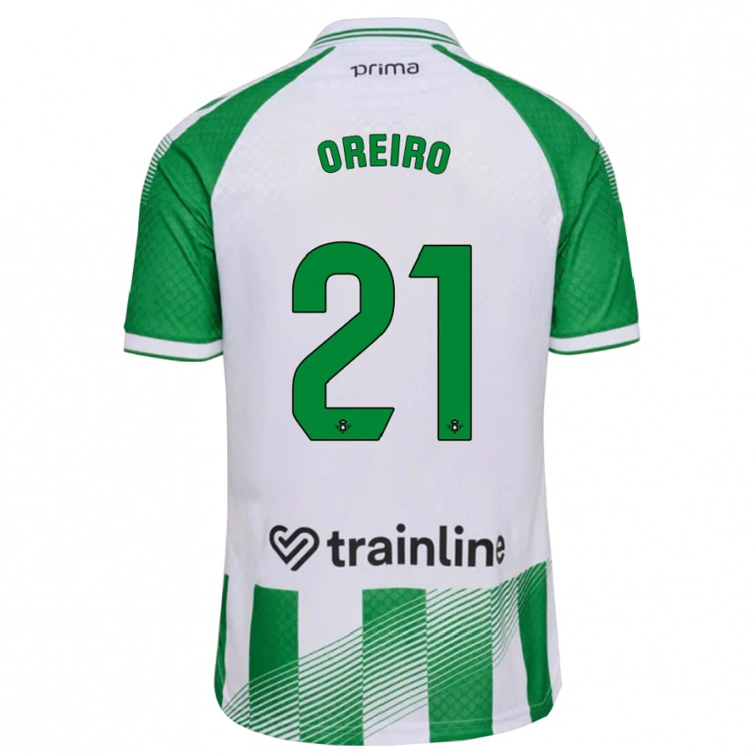 Danxen Dames Jorge Oreiro #21 Lichtgroen Zwart Wit Thuisshirt Thuistenue 2026/27 T-Shirt