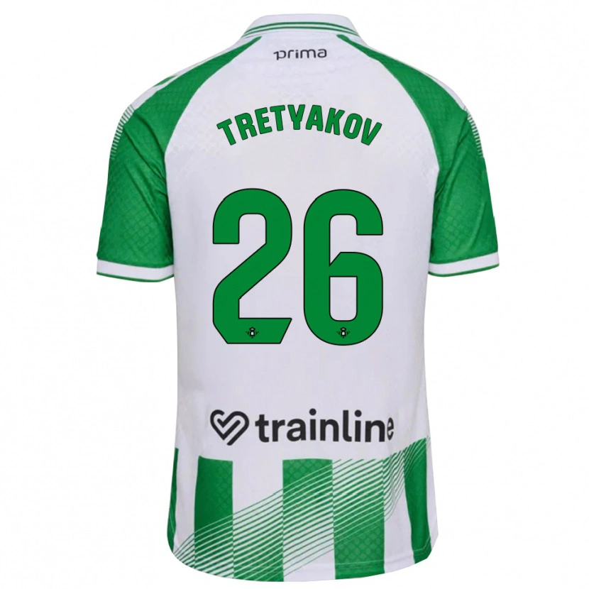 Danxen Dames Ivan Tretyakov #26 Lichtgroen Zwart Wit Thuisshirt Thuistenue 2026/27 T-Shirt
