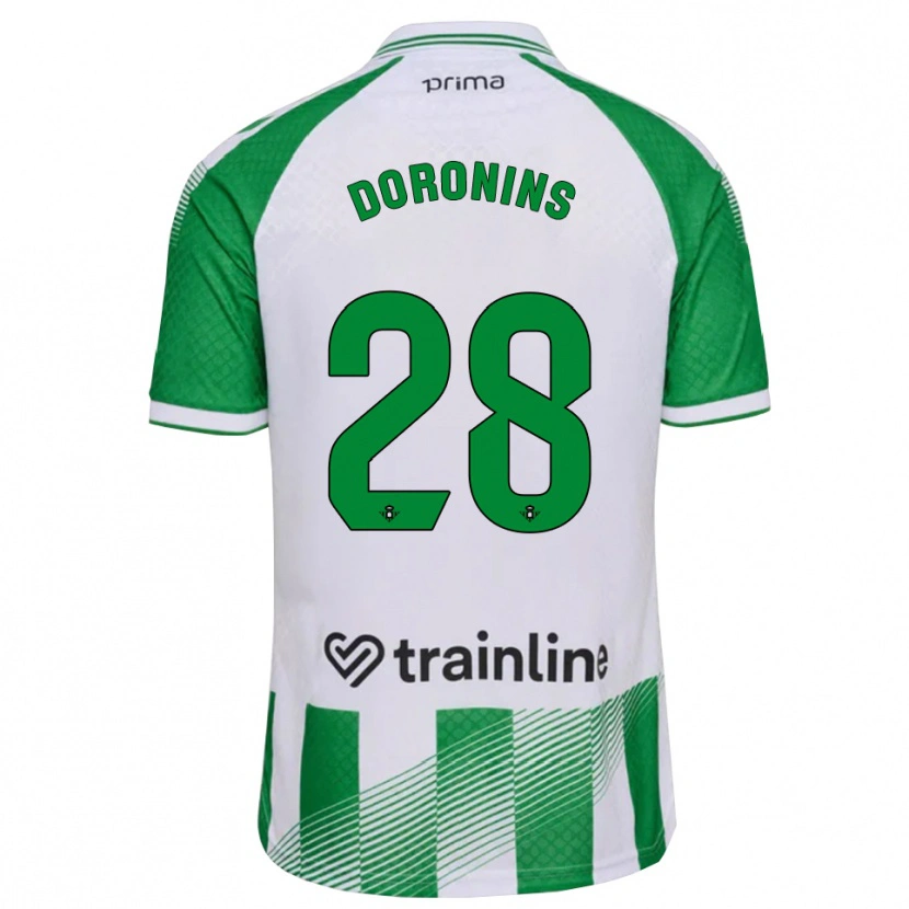 Danxen Dames Nikita Doronins #28 Lichtgroen Zwart Wit Thuisshirt Thuistenue 2026/27 T-Shirt