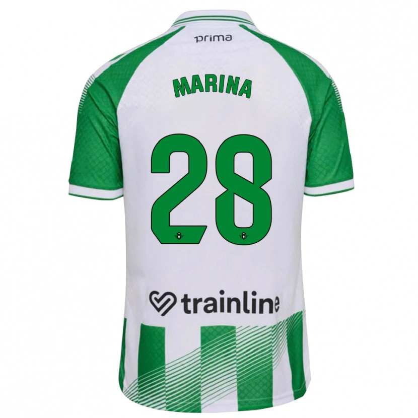 Danxen Dames Marina Sánchez #28 Lichtgroen Zwart Wit Thuisshirt Thuistenue 2026/27 T-Shirt