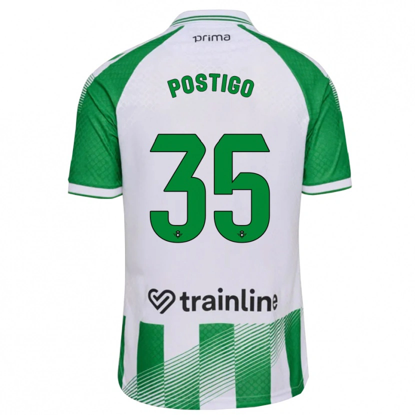 Danxen Dames Alejandro Postigo #35 Lichtgroen Zwart Wit Thuisshirt Thuistenue 2026/27 T-Shirt