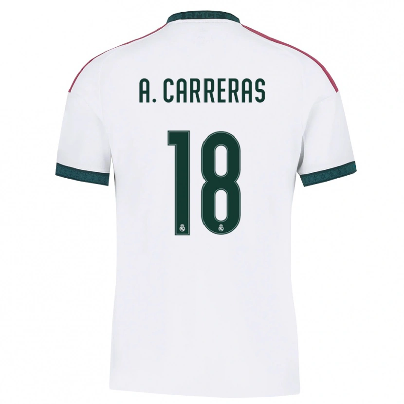 Danxen Dames Álvaro Carreras #18 Donkergroen Wit Rood Thuisshirt Thuistenue 2026/27 T-Shirt