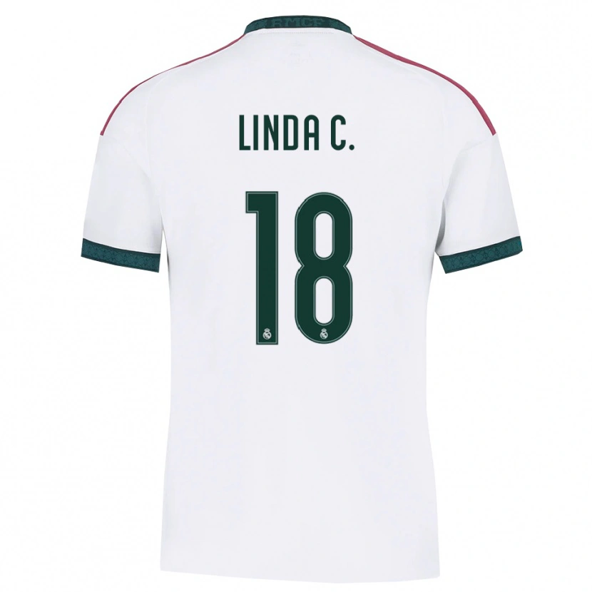 Danxen Dames Linda Caicedo #18 Donkergroen Wit Rood Thuisshirt Thuistenue 2026/27 T-Shirt
