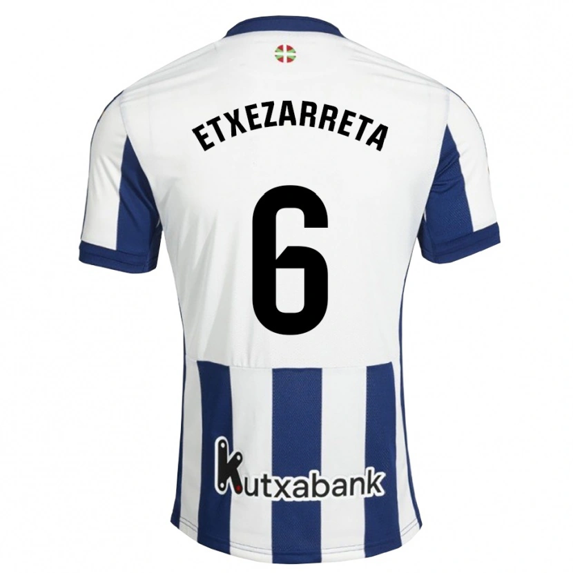 Danxen Dames Ane Etxezarreta Aierbe #6 Marineblauw Wit Goudenrood Thuisshirt Thuistenue 2026/27 T-Shirt