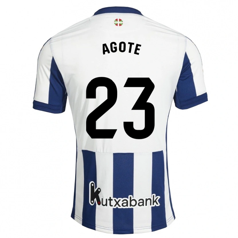 Danxen Dames Unax Agote #23 Marineblauw Wit Goudenrood Thuisshirt Thuistenue 2026/27 T-Shirt