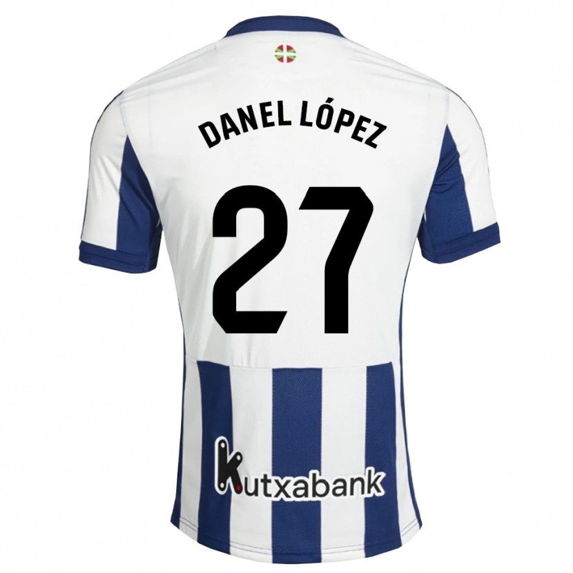 Danxen Dames Danel López #27 Marineblauw Wit Goudenrood Thuisshirt Thuistenue 2026/27 T-Shirt