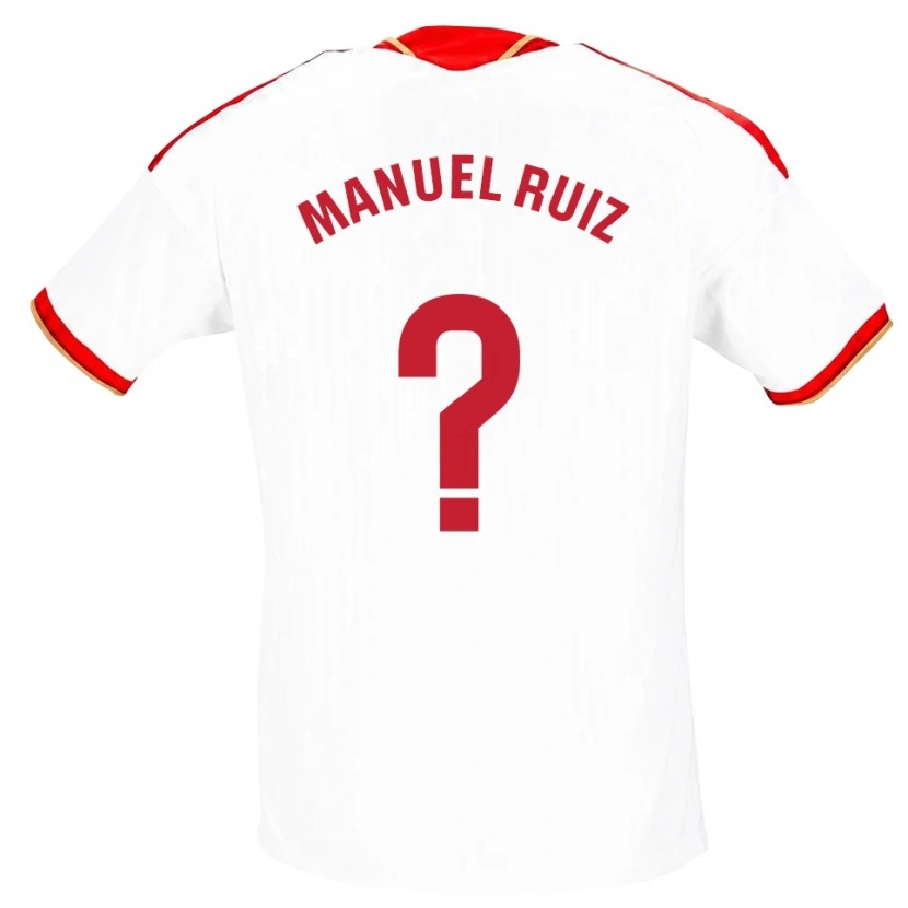 Danxen Dames José Manuel Ruiz #0 Wit Rood Thuisshirt Thuistenue 2026/27 T-Shirt