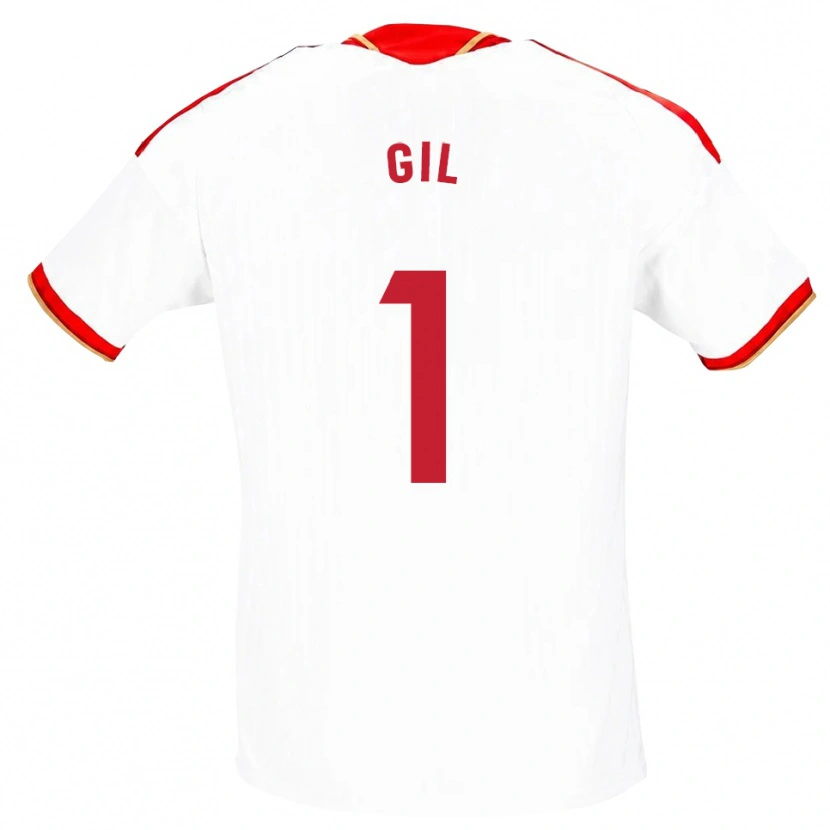 Danxen Dames David Gil #1 Wit Rood Thuisshirt Thuistenue 2026/27 T-Shirt
