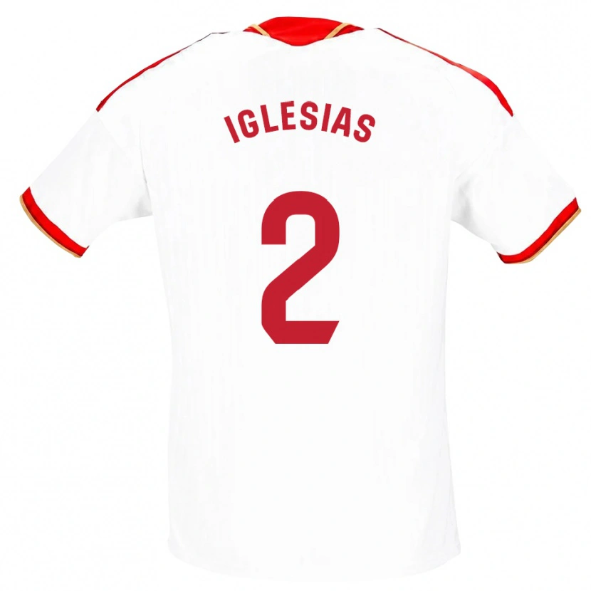 Danxen Dames Juan Iglesias #2 Wit Rood Thuisshirt Thuistenue 2026/27 T-Shirt