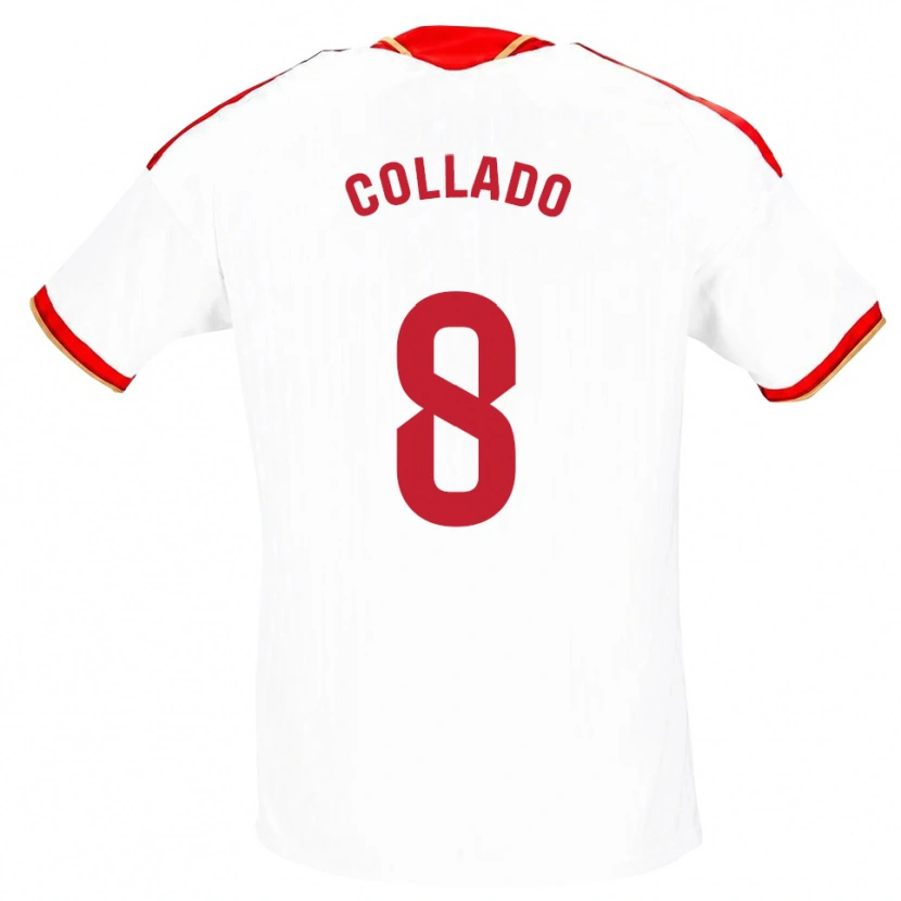 Danxen Dames Alberto Collado #8 Wit Rood Thuisshirt Thuistenue 2026/27 T-Shirt