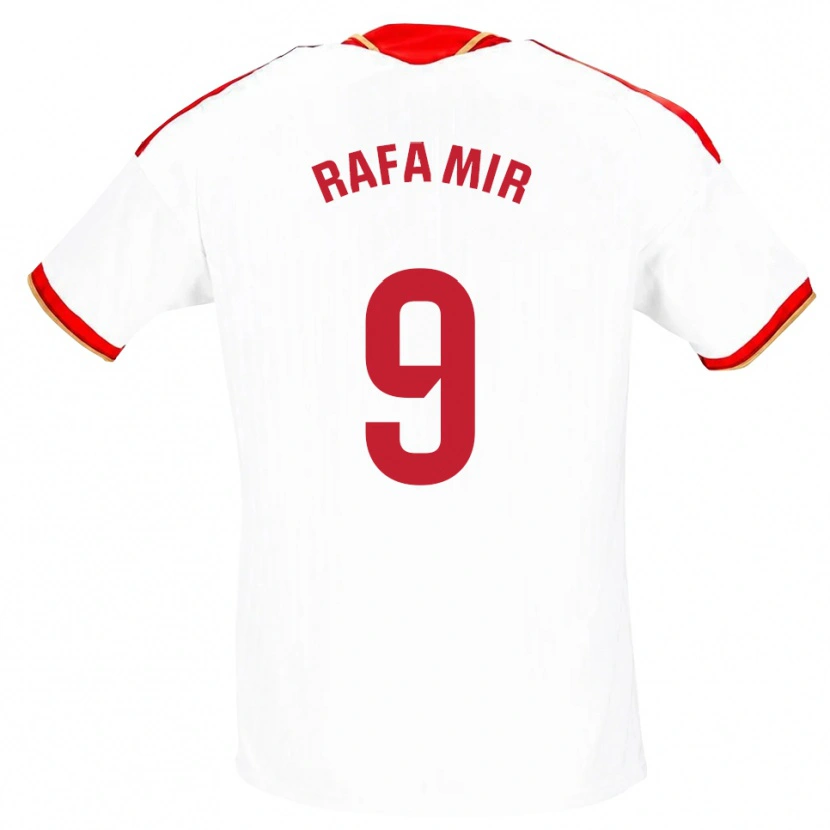 Danxen Dames Rafa Mir #9 Wit Rood Thuisshirt Thuistenue 2026/27 T-Shirt
