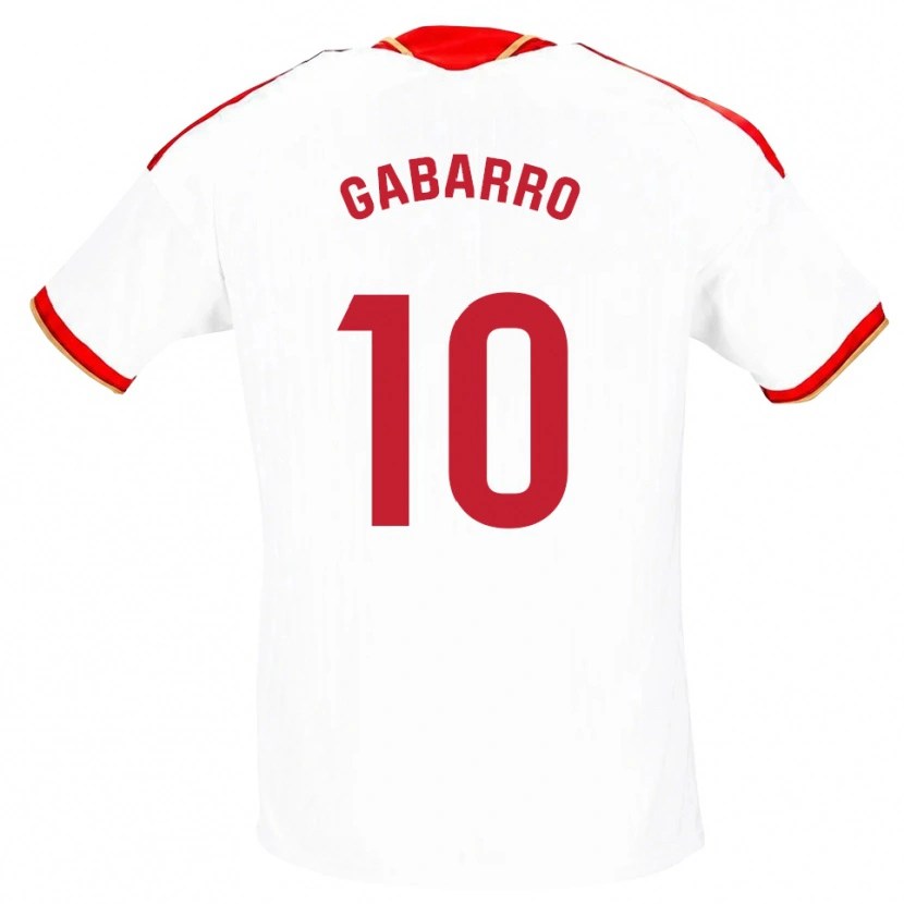 Danxen Dames María Inmaculada Gabarro Romero #10 Wit Rood Thuisshirt Thuistenue 2026/27 T-Shirt