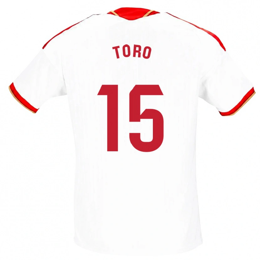 Danxen Dames Juanan Toro #15 Wit Rood Thuisshirt Thuistenue 2026/27 T-Shirt